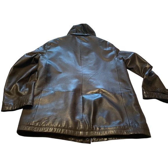 Danier Men's Dark Brown Leather Jacket w/detachable hood.Size 40/Medium - Picture 9 of 16